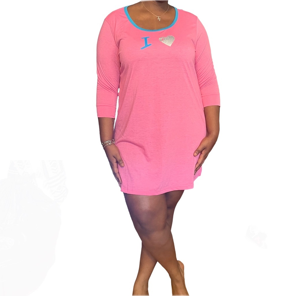 AVON I ❤️ CUSTOMIZABLE NIGHTGOWN - PINK SIZE 1X/2X (NEW WITH TAGS) A19